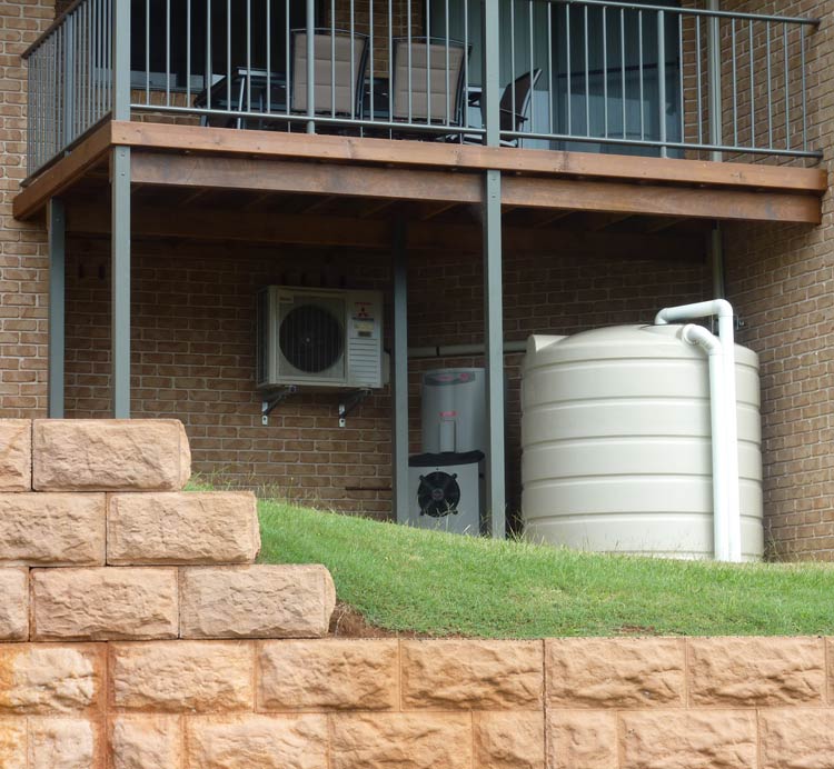 Small Poly Water Tank Under House
